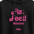 thumbnail image 3 of Barbie The Movie - Flat Feet - Juniors Cropped Pullover Hoodie, 3 of 5