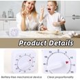 thumbnail image 4 of Kitchen Timer Kitchen Timers For Cooking Egg Timers For Boiling Eggs Mechanical Timer Clock Countdown Timer Small Countdown Clock For Teachers Kids Exercise Home Cooking Baking White, 4 of 5