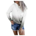 thumbnail image 2 of Hoodies For Women Plus Size Women Plus Size Tie-Dye Printed Gradient Pullover Long Sleeve Sweatshirt Top Fall Sweatshirts Surpdew M, 2 of 8