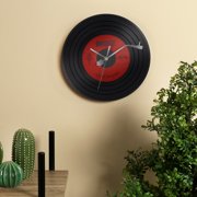 Vinyl Record Wall Clock - Red