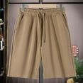 thumbnail image 4 of Gubotare Toddler Boys Shorts Toddler Boys Shorts Boys Cotton Shorts with Drawstring Casual Elastic Waist Size 8 (Coffee,6-7 Years), 4 of 5
