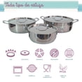 thumbnail image 4 of Batería de Cocina RD Royal Cook Plateada de Acero Inoxidable 6 piezas, 4 of 5