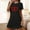Black, variant on FDGIU Women's Heart Printed Nightgown for Valentine's Day - Soft Short Sleeve Sleepshirt Pajama Dress Loungewear S-2XL