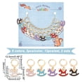 thumbnail image 2 of 24 Pcs Rocking Horse Stitch Markers Enamel Crochet Stitch Marker Charms Removable 304 Stainless Steel Clasps Locking Stitch Marker for DIY, 2 of 5
