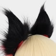 thumbnail image 5 of Jiibva Faux Fur Fox Wolf Ears Headband Handmade Furry Animal Ear Hairband Women Men Head Accessories for Halloween Party, 5 of 7