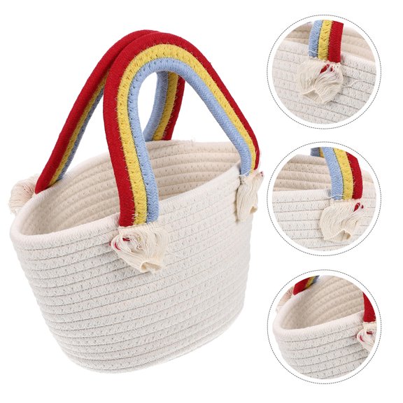 MLINS  Hand Bags Summer Tote Woven Basket Rattan Seaside