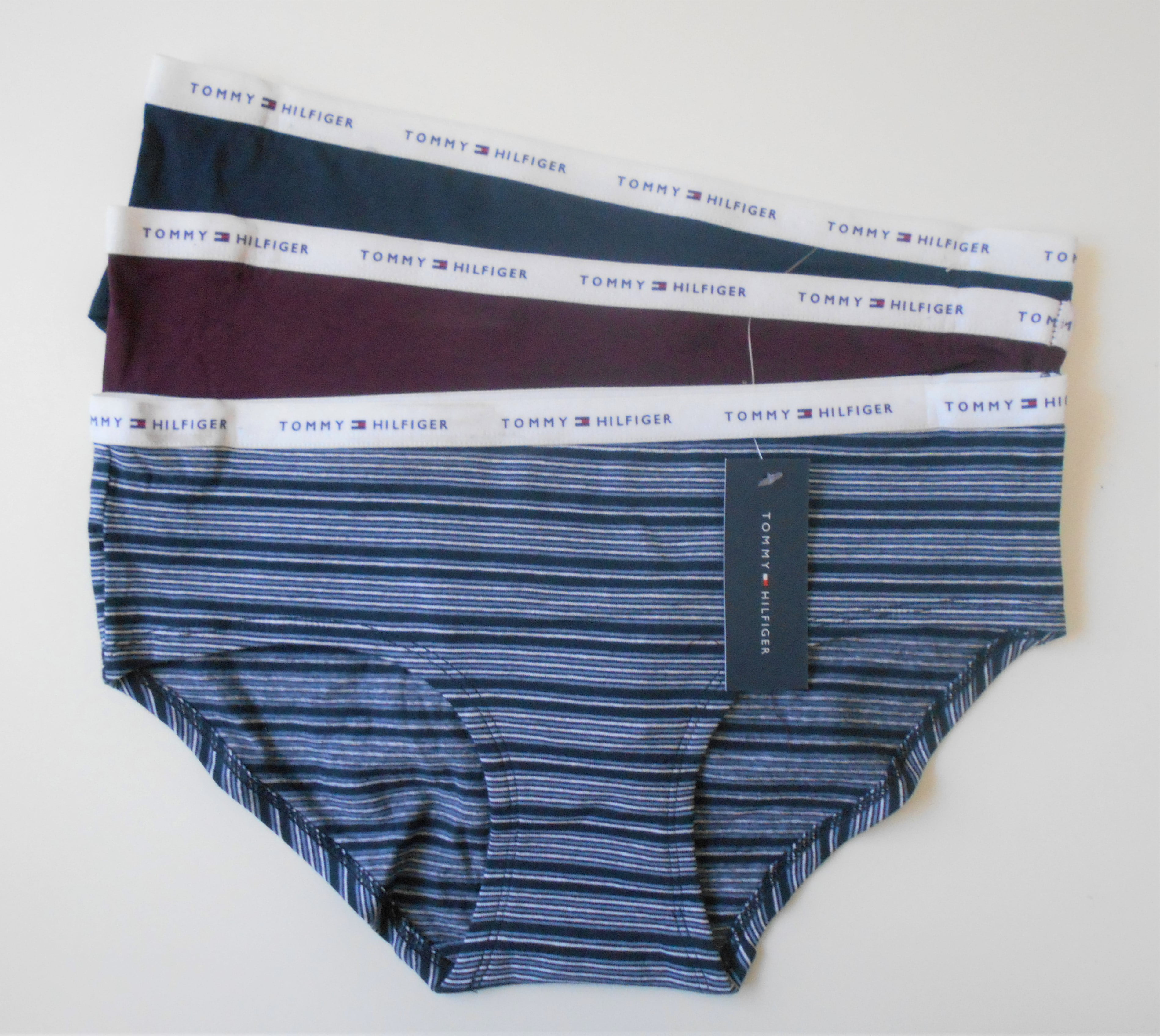 TOMMY HILFIGER UNDERWEAR WOMEN - HIPSTER PACK 3 - 721 LARGE - PANTIES COTTON  X3 