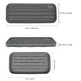 thumbnail image 5 of FENGGUIQU 2-Pack Grey Silicone Countertop Tray for Bathroom Soap Dish and Cosmetic Organizer Storage, 5 of 6