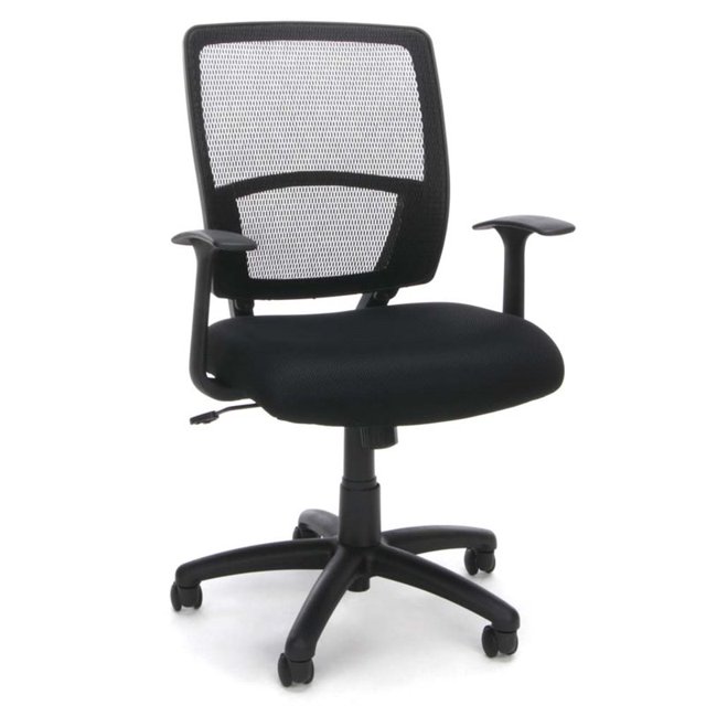 OFM Essentials Chaise de Bureau Pivotante en Maille Noire
