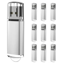 KOOTION 10 Pack 4GB USB Flash Drive Memory Stick Fold Storage Thumb Pen Drive Swivel in Silver