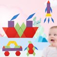 thumbnail image 5 of 155Pcs Wooden Geometry Shape Tangram Children Building Blocks Puzzle Educational Game Toy, 5 of 8
