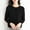 Black, variant on Going Out Tops for Women,Women's R-Neck Long Sleeve Loose Solid Color Blouse