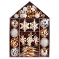 thumbnail image 1 of Juego de adornos de bolas de Navidad, decoración navideña para árbol, paquete de regalo de bolas de Navidad pintadas, 73 Uds., 1 of 5