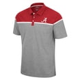 thumbnail image 2 of Men's Colosseum Heather Gray Alabama Crimson Tide Chamberlain Polo, 2 of 3