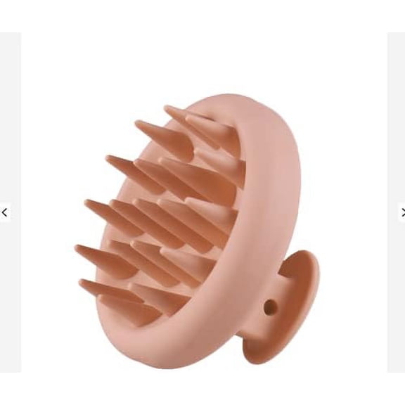 Scalp Massager Shampoo Brush - Hair Scalp Scrubber with Soft Silicone Bristles - Perfect Head Massager for Men, Women, Childs, and Pets (Peach)