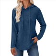 thumbnail image 3 of Sudaderas con Capucha para Mujer, Sudaderas de Gran Tamaño, Camisetas de Larga, Suéteres, Suéteres de Otoño, Tops. Azul M, 3 of 6