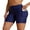 Blue-Floral hem, variant on Women's Swimsuit Bottom Stretchy Fitness Board Short with Pockets Swim Trunk
