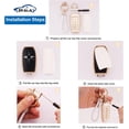 thumbnail image 4 of Key Fob Cover Compatible with Fit for Genesis G80 GV80 GV70 G70 G90 2021 2022 2023 8 Button Key Case Shell with Keychain Case Holder Protector,1,white, 4 of 6