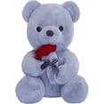 thumbnail image 5 of Osito de peluche de peluche HUOGUO con rosa, 25/35/45 cm, 5 of 5