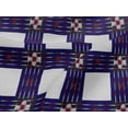 thumbnail image 4 of oneOone Viscose Jersey Fabric Check Ikat Print Fabric By The Yard 60 Inch Wide, 4 of 5