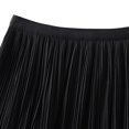 thumbnail image 2 of SWSMCLT Women's Long Skirt Elegant Mid Rise Winter Casual Elastic Calf Length Pleated Elastic Waist Black X-Small-Large, 2 of 4
