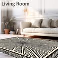 thumbnail image 2 of ODIKA 3'x5' Machine Washable Non-Slip Area Rug, Burst Radial with Symmetrical Ornamental Design High Traffic Rug, Beige, 516741, 2 of 7