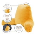 thumbnail image 3 of Nestl Reading Pillow, Extra Large Bed Rest Pillow with Arms – Premium Shredded Memory Foam TV Pillow, Detachable Neck Roll & Lumbar Support Pillow - Yellow, 3 of 7