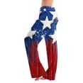 thumbnail image 2 of Independence Day Womens Pajama Pants Drawstring Stretch Funny Stars Print Pjs Casual 250th Anniversary Elastic Waist Pajama Pants, 2 of 7