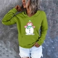 thumbnail image 4 of Puntoco Mujeres Otoño Invierno Suelto Festvial Impresión Crop Workout Manga larga Sudadera con capucha tops Pullover Blusa Puntoco Puntoco-6596, 4 of 6