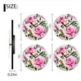 thumbnail image 2 of Battery Operated Analog Wall Clocks Non-Ticking Silent Modern Clock Decorative for Home,Office-Pink Rose Flowers And Green Leaves With White Background(14inch), 2 of 4