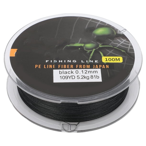 Multicolor Braided Fishing Line, Strong Pulling Force Good Gloss Corrosion  Resistance Fishing Line For Fishing Black 0.6 