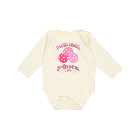Inktastic Pickleball Princess Cute Girls Long Sleeve Baby Bodysuit