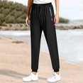 thumbnail image 5 of Stretch Active Pants for Women Over 50, Audhol Men's Slim Casual Pants Summer Casual Pants Men's Breathable Pants Features: Sweatpants Women Black L, 5 of 7