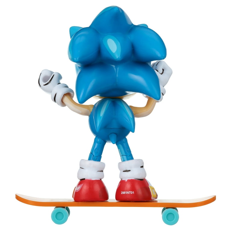 2022 JAKKS Gold Sonic the Hedgehog Action Figure - CLASSIC SONIC with  Skateboard