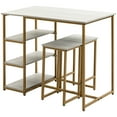 thumbnail image 1 of HOMCOM 3 Piece Bar Table Set, Modern Pub Dining Table Set for 2, Grey, 1 of 10
