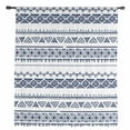 thumbnail image 2 of Blue Boho Stripes Semi Sheer Curtains Drapes for Living Room, Bedroom, French Doors Window 96 Inches Long, Minimalist Geometric Tribal Ethnic Rod Pocket Chiffon Curtain Drapery Voile Draperies Panel, 2 of 6