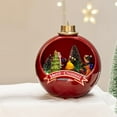 thumbnail image 3 of Abbracc Christmas Scene LED Houses Battery Operate Light Ornaments Lighthouse Statue for red, 3 of 9