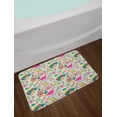 thumbnail image 2 of Floral Bath Mat, Colorful Botanical Motifs with Various Flowers and Leaves, Plush Bathroom Decor Mat with Non Slip Backing, 29.5" X 17.5", Multicolor, by Ambesonne, 2 of 2