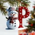 thumbnail image 6 of 1pc 2026 Christmas 26-Letter Ornaments - Wooden Deer Pendant Alphabet Baubles, Personalized Tree Hanging Decor, Festive Holiday Tabletop Ornaments, Meaningful Gift for Family & Friends, 3.54in, P, 6 of 6
