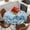 Blue Ombre, variant on Blue Gnomes Christmas Round Tablecloth, Fitted Table Cover with Elastic for 45"-54" Round Tables, Xmas Ball Snowflake Gifts Botanical Wooden Table Cloth Outdoor Dinning Party Waterproof Tablecloths