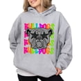 thumbnail image 5 of Bulldogs Mascot Hoodie for Women Teen Girls School Spirit Game Day, Gray Hoodie, L, 5 of 8