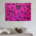 thumbnail image 3 of Orinice Pink Leopard Print Tapestry Wall Wildlife Love Wall Hanging Teen Adult Room Decoration, 60x40 inches, 3 of 7