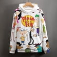 thumbnail image 4 of Phineas And Ferb Unisex Adult Hoodie Casual Hooded Sweatshirt Pullover Novelty 3D Printed Sweater Jacket 3XL, 4 of 8