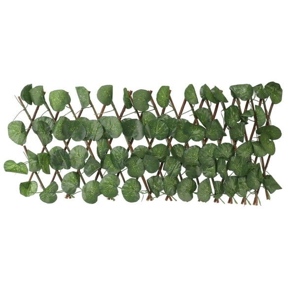 Expandable Artificial Begonia Leaf Fence - UV-Resistant Willow Wood & Silk-Plastic Faux Hedge, 78.7"x11" Full Expansion, Privacy Screen & Decor for Balcony, Garden, Yard - Waterproof, Easy Install