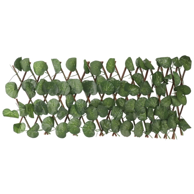 Valla de seto artificial expandible con hojas de begonia para decoración de jardín, protección solar impermeable
