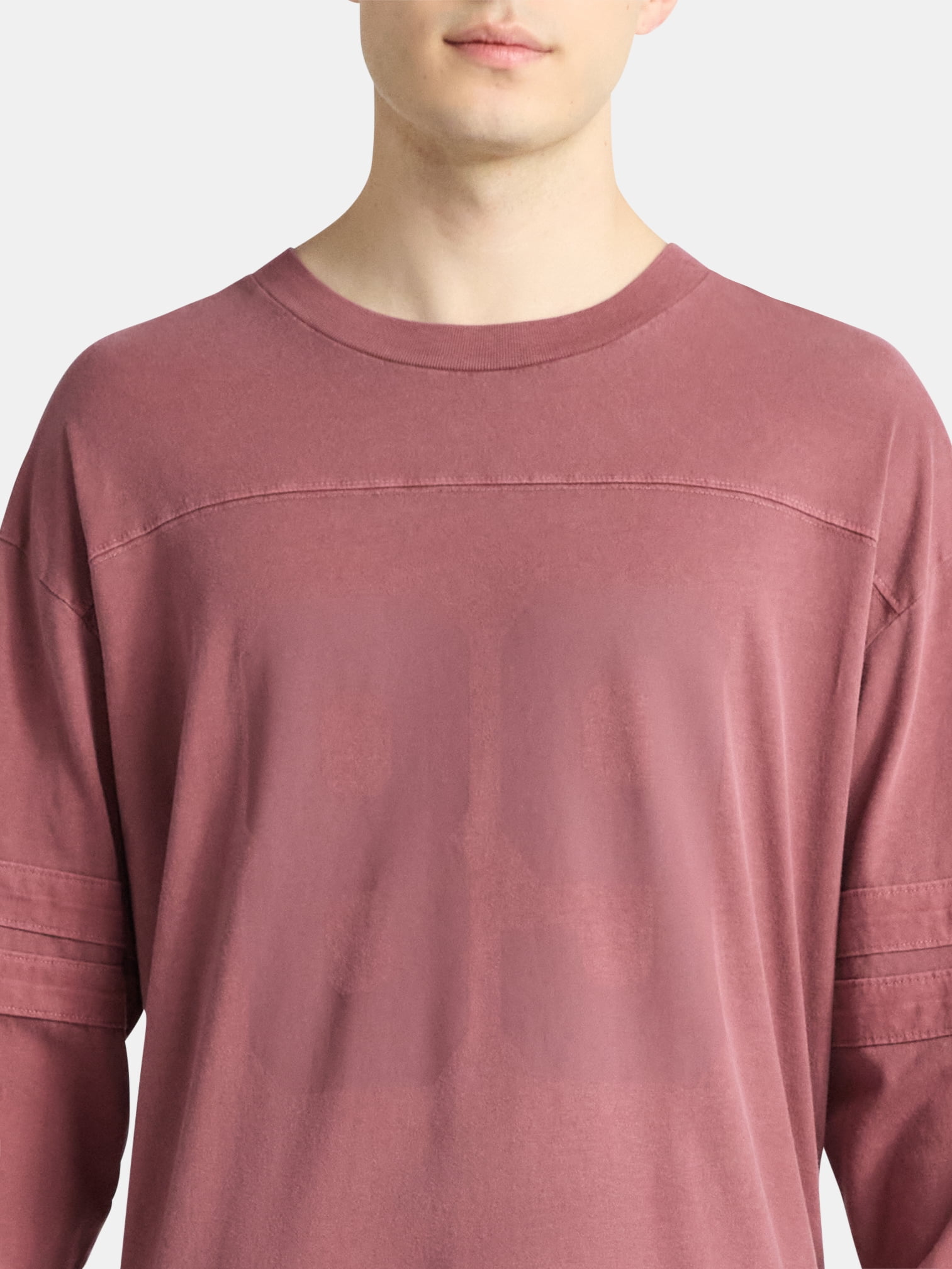 No Boundaries Varsity Tee with Long Sleeves, Men's & Big Men's