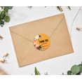 thumbnail image 2 of Darling Souvenir Personalized Wedding Bride Groom Names Envelope Seals DIY 45 Pieces Round Floral Thank You Stickers-Pale Orange, 2 of 4