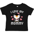 thumbnail image 3 of Inktastic I Love My Mommy with Cute Penguin and Hearts Girls Toddler T-Shirt, 3 of 5