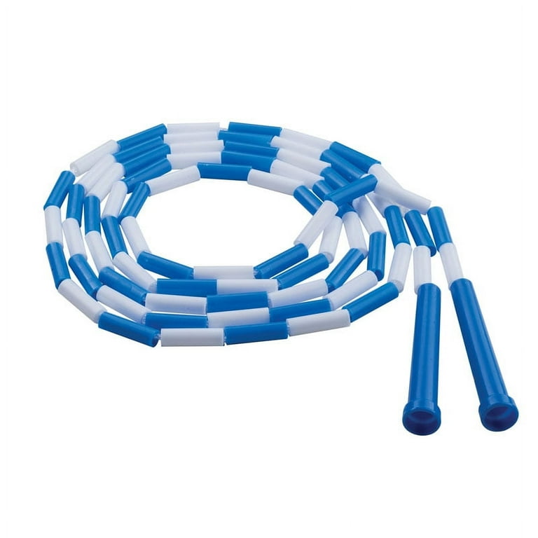 Segmented Plastic Jump Rope, 9 ft, Blue/White Segmented Plastic Jump Rope, 9 ft, Blue/White