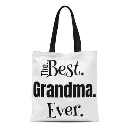 LADDKE Canvas Tote Bag Gigi Granny Nana Best Grandma Ever Text Birthday Reusable Shoulder Grocery Shopping Bags